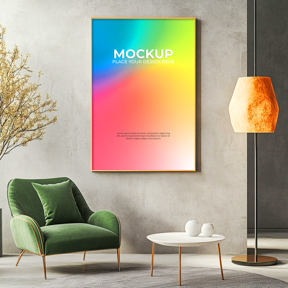 Stylish blank frame mockup for marketing and decor psd