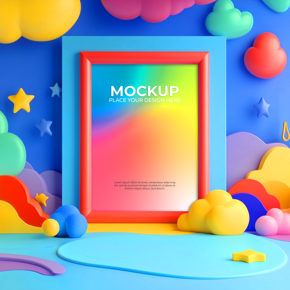 Elegant wall-mounted frame mockup for digital art showcases psd