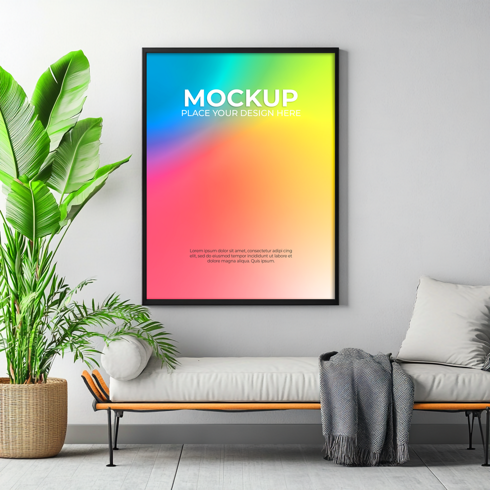 Classic minimalist picture frame for creative presentations psd