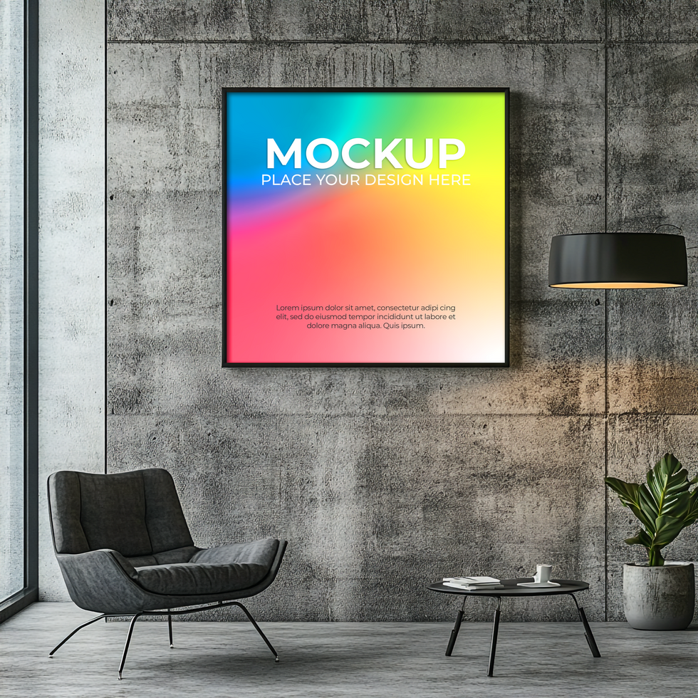 Blank picture frame template for artwork and photography psd