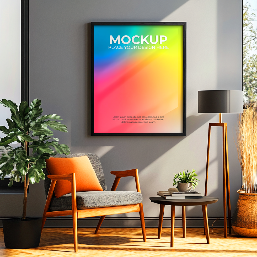 Classic minimalist picture frame for unique decor ideas psd