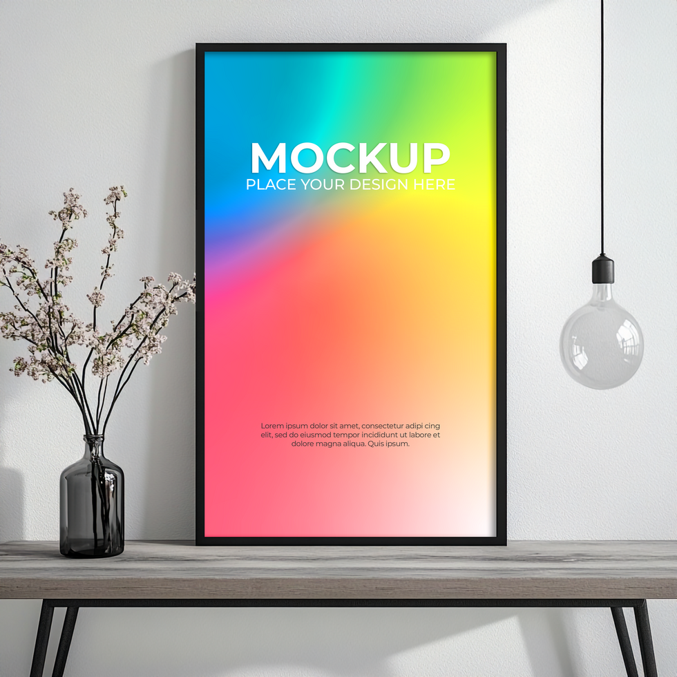 Elegant minimalist frame mockup for creative branding psd