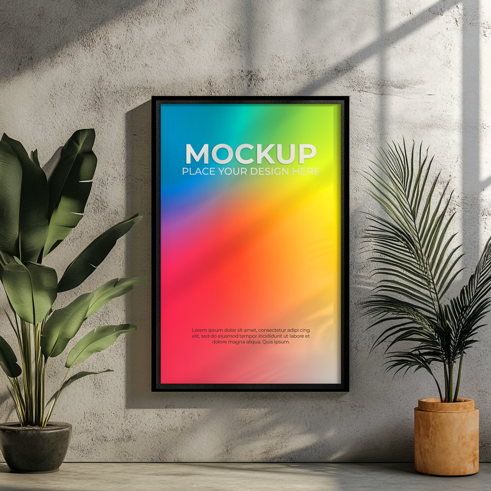 High-quality empty frame mockup for stylish interiors psd