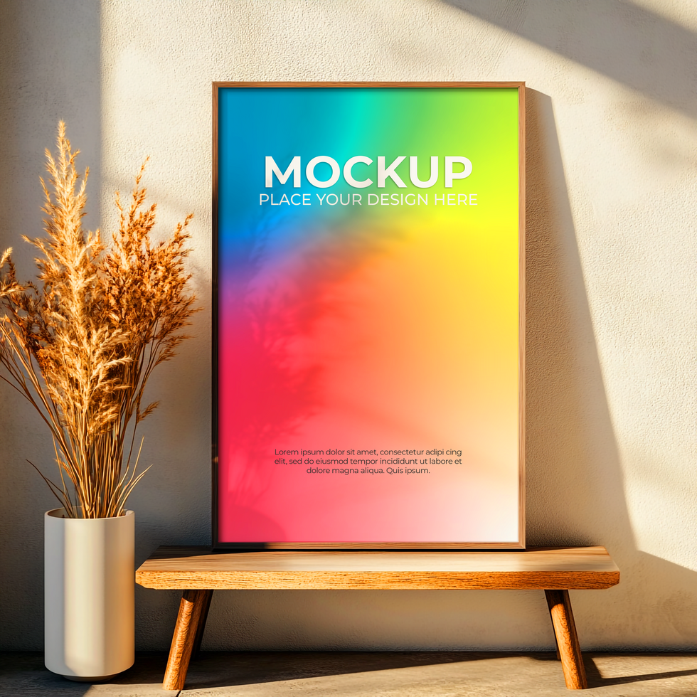 Classic wooden frame mockup for traditional and modern styles psd