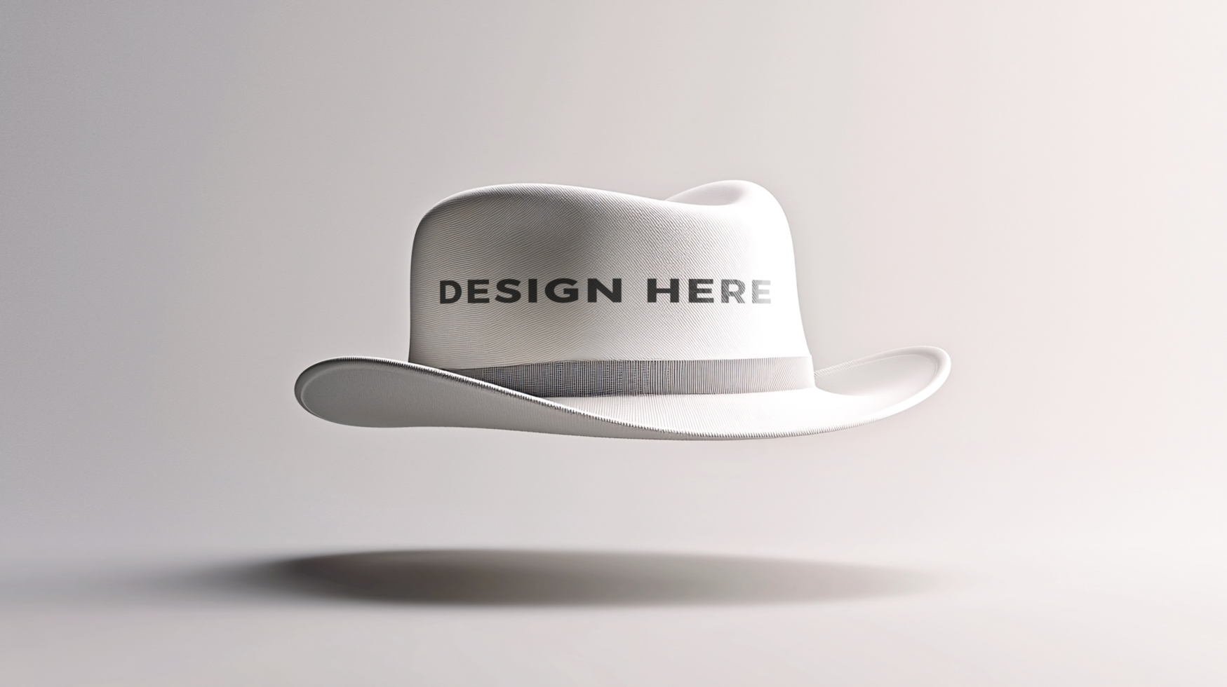 Cowboy hat mockup against white background for design placement psd