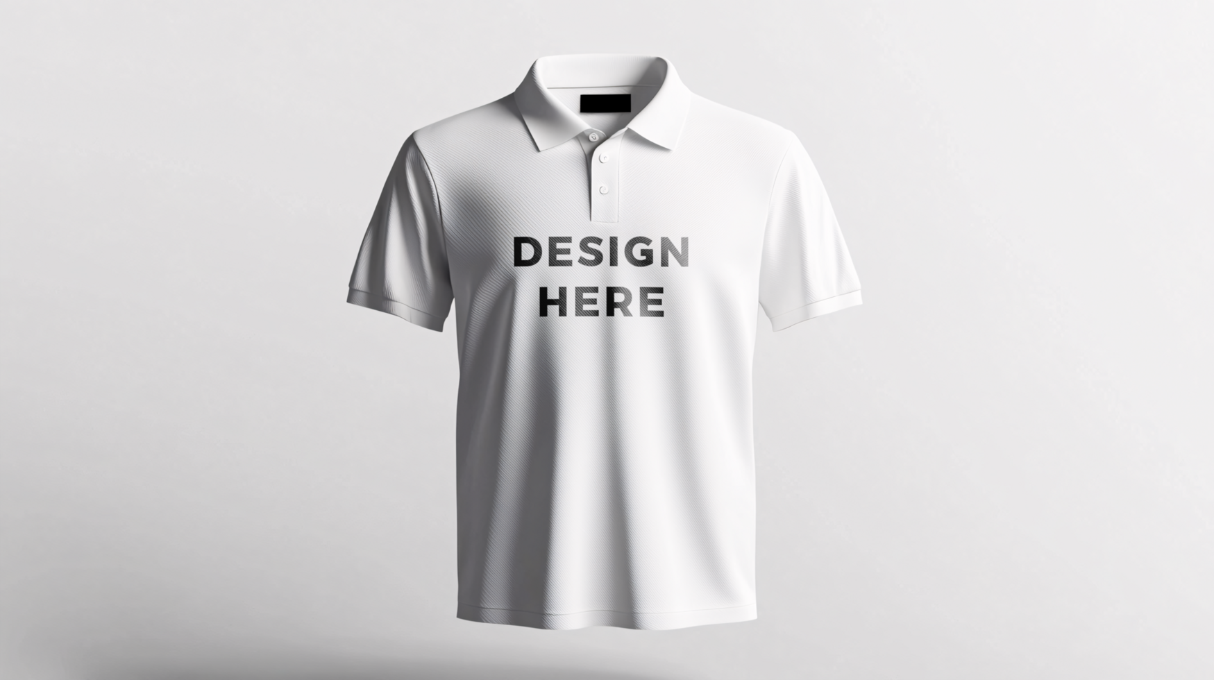 Polo shirt mockup floating against white background for art placement psd