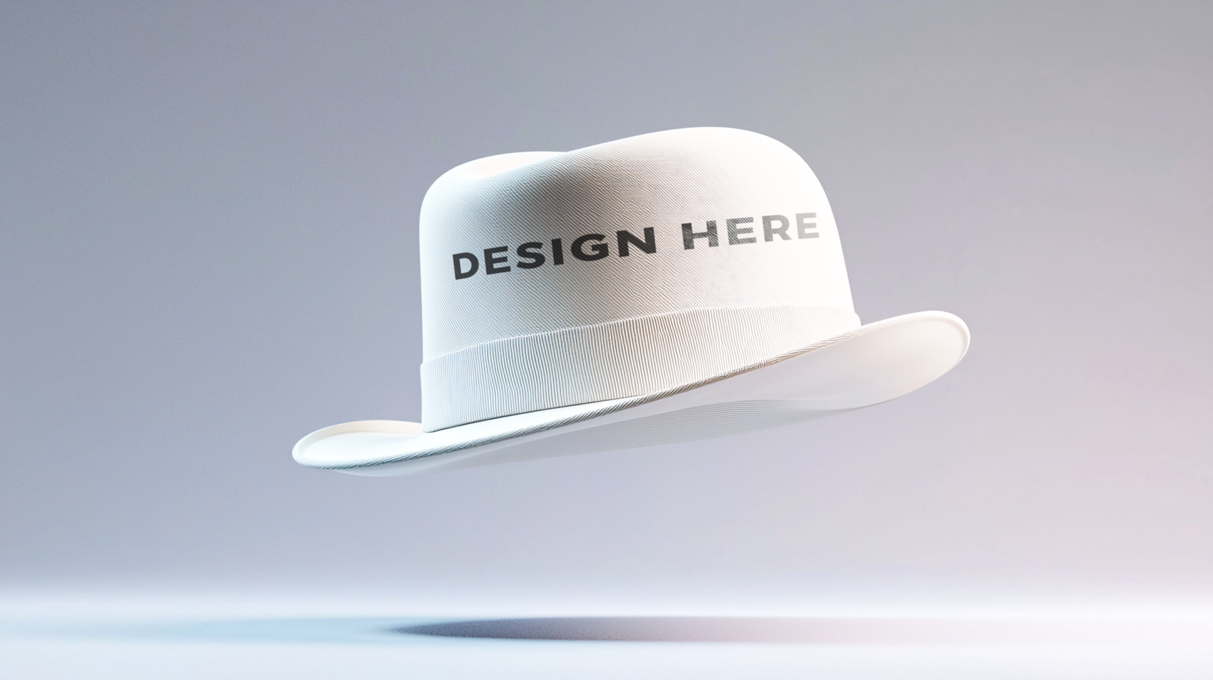Cowboy hat mockup against white background for art placement psd