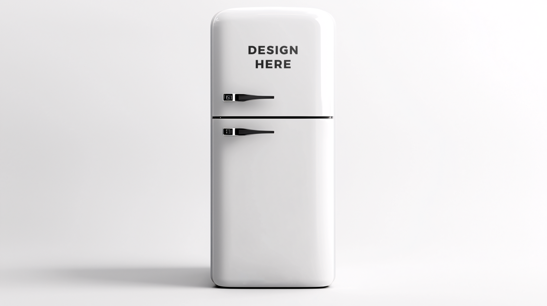 Refrigerator mockup isolated on white background for design placement psd