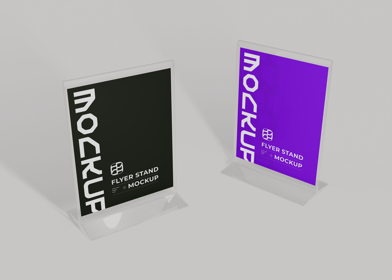Acrylic Flyer Stand Mockup psd