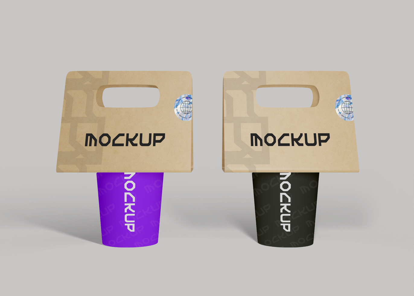 Modern Coffee Holder Mockup Presentation psd