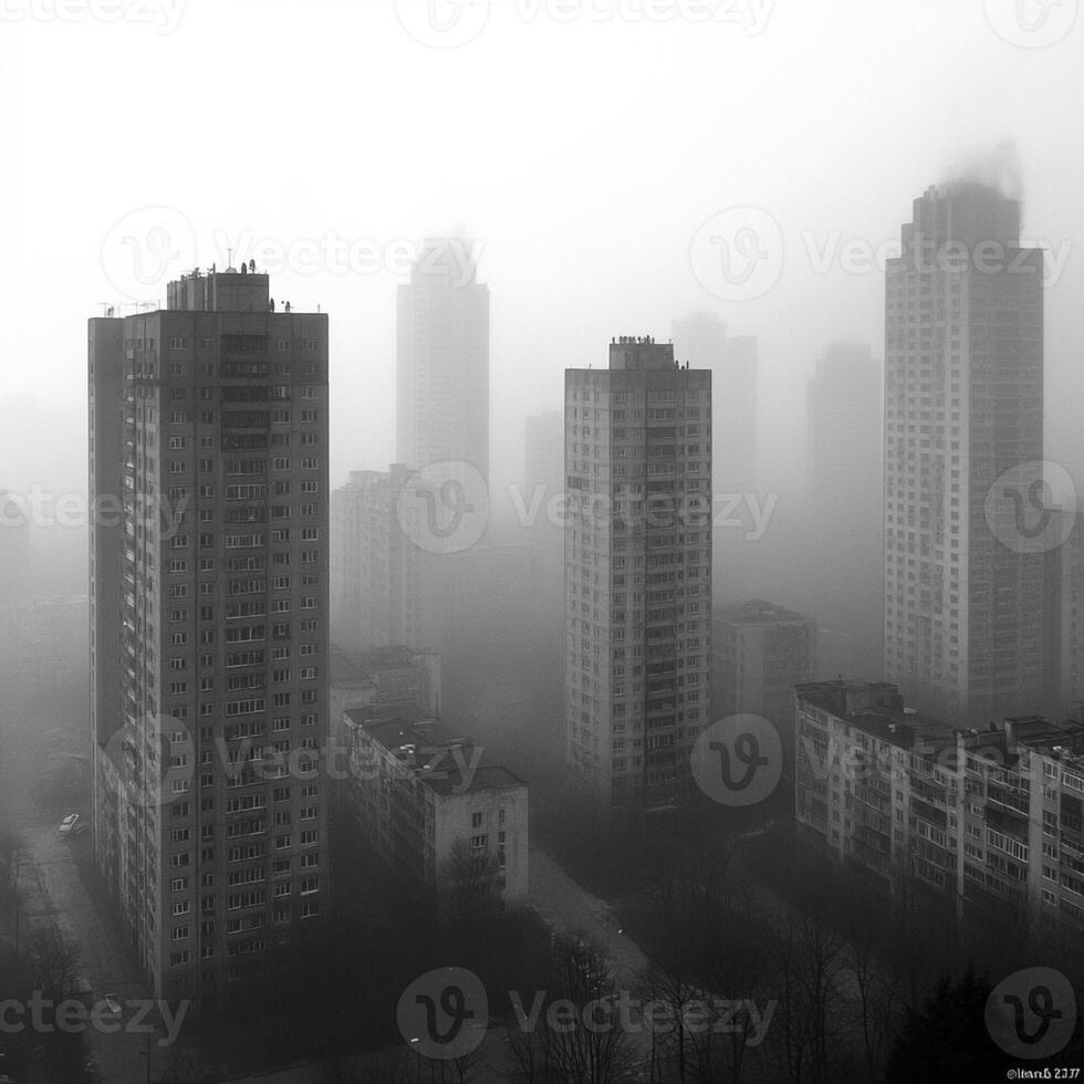 Ethereal Mist Creating a Dreamy and Atmospheric Scene photo