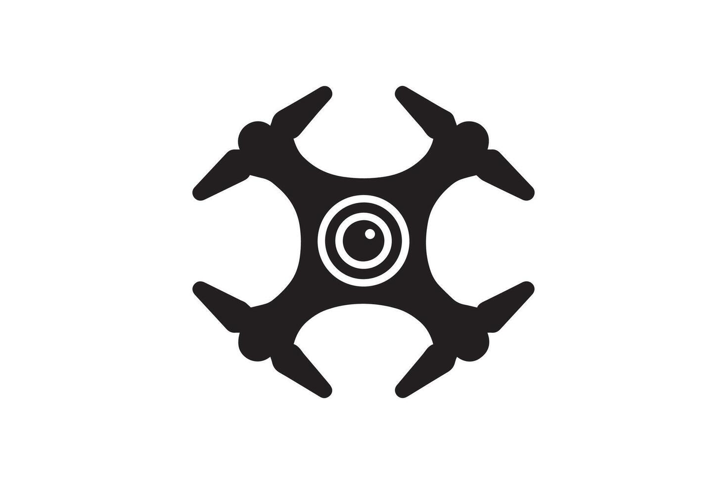A black and white image of a drone vector