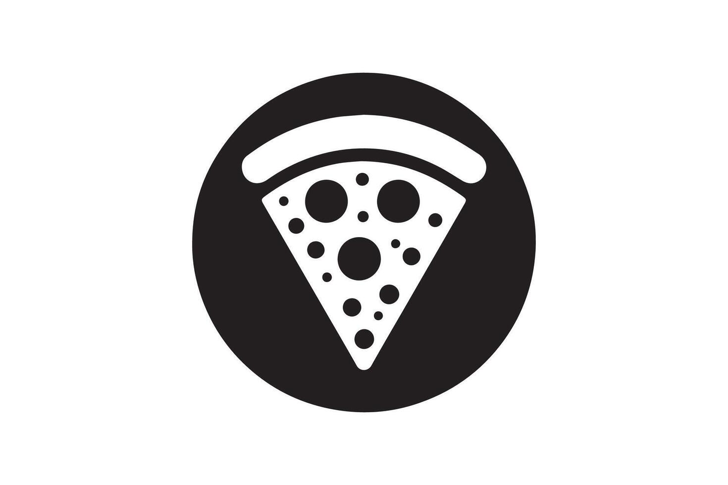 Pizza slice icon illustration vector