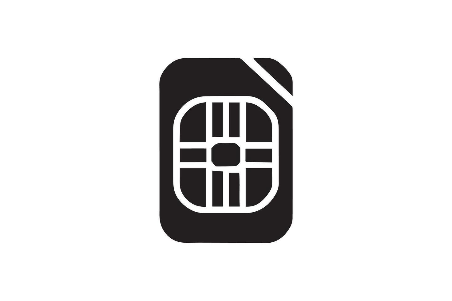 A black and white image of a cell phone vector