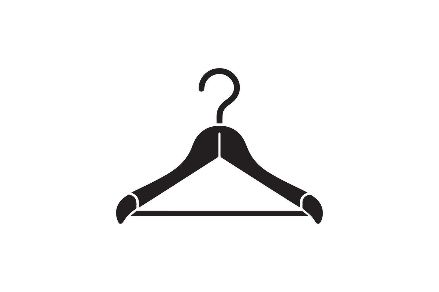 A black and white illustration of a hanger vector