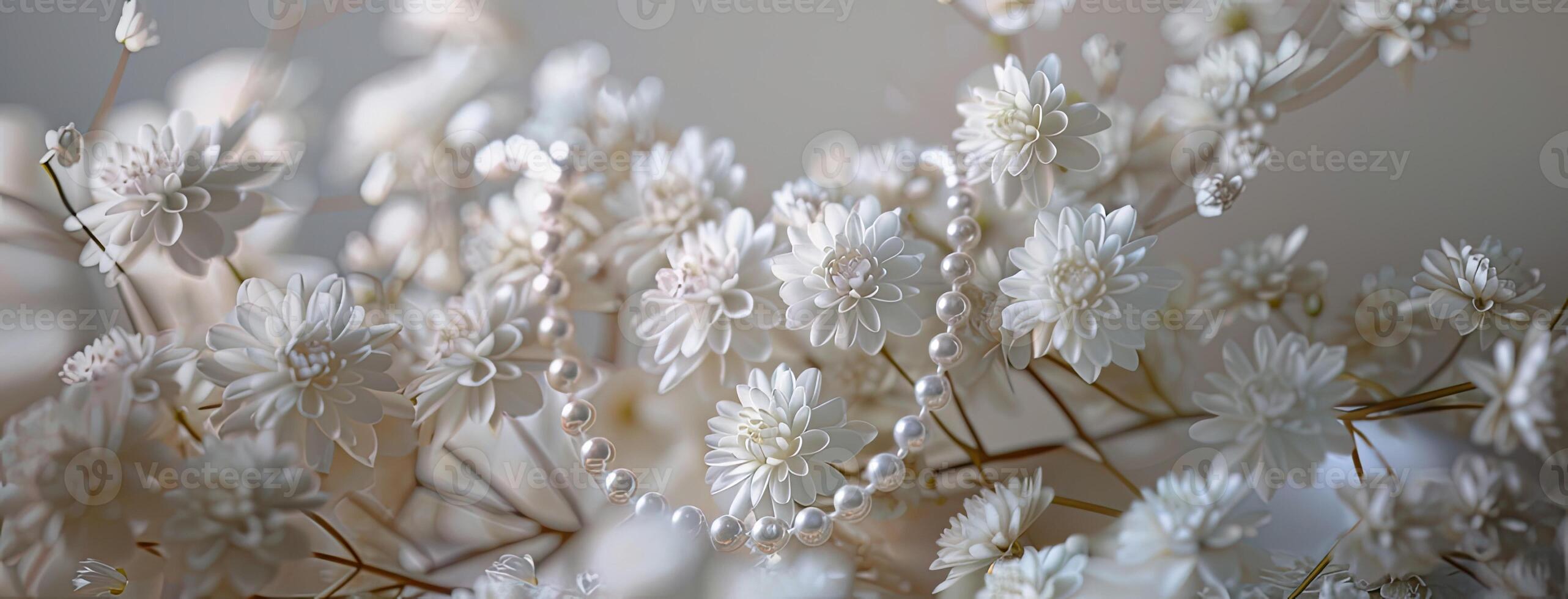 A bunch of white flowers photo