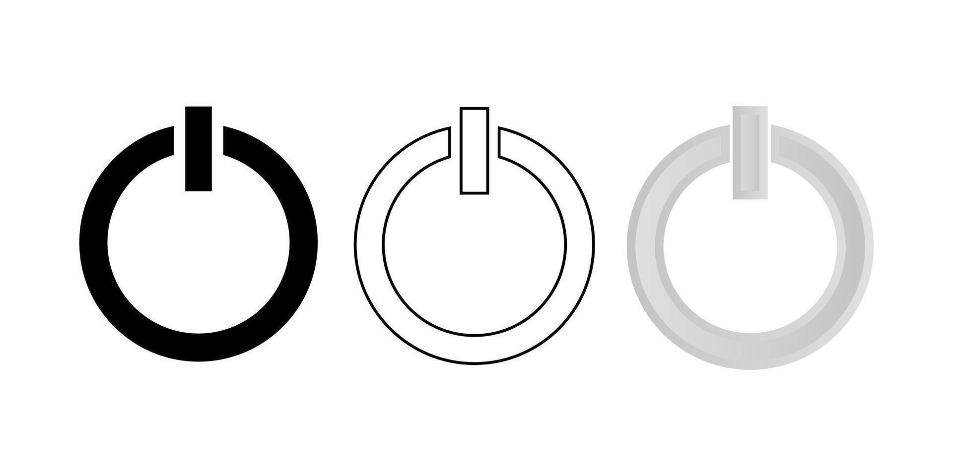 Simple icon of on and off vector