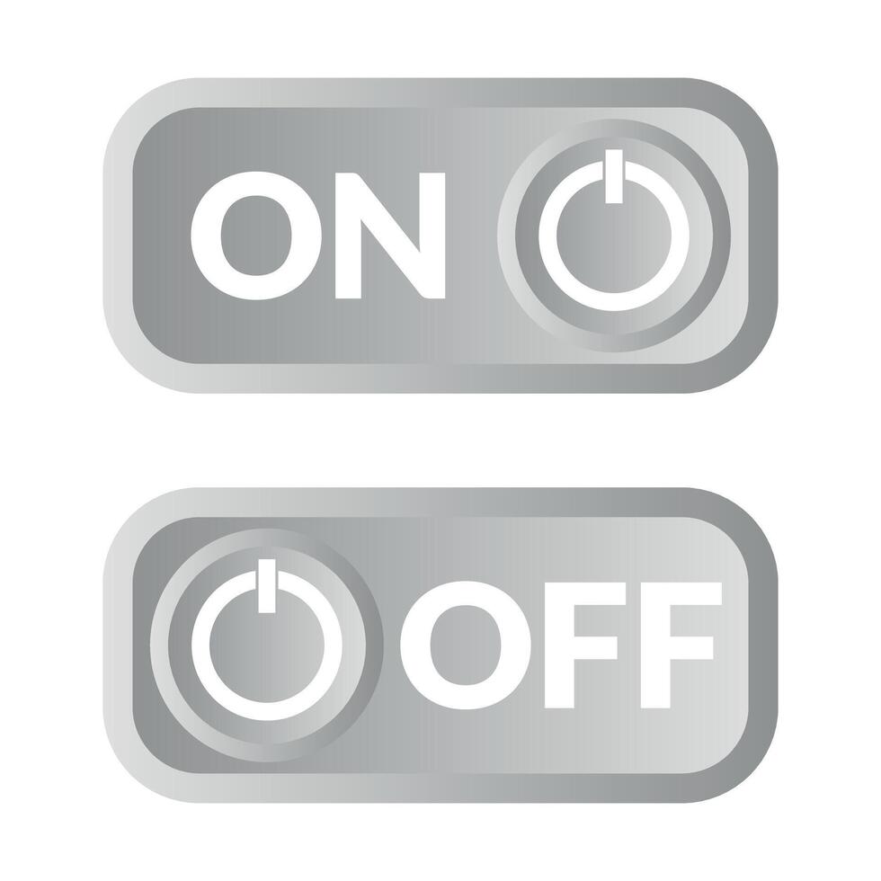 On and off toggle button vector