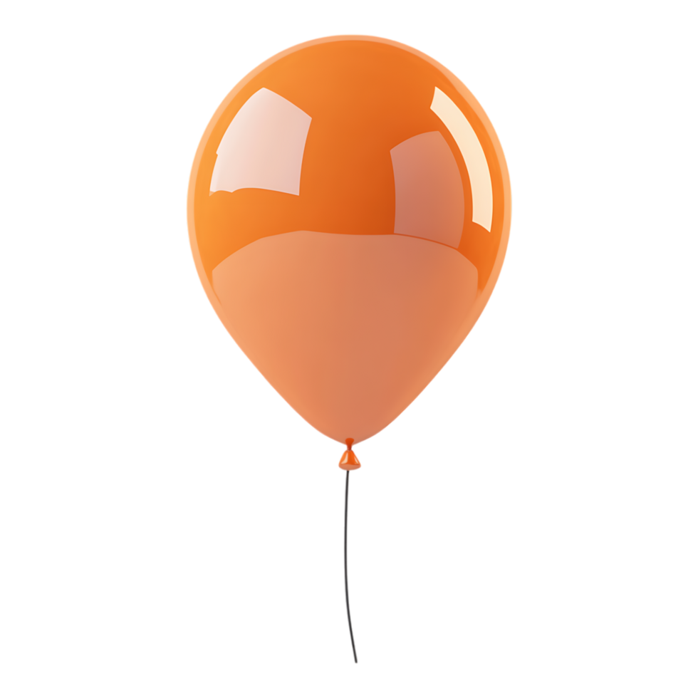 orange balloon against a transparent background png