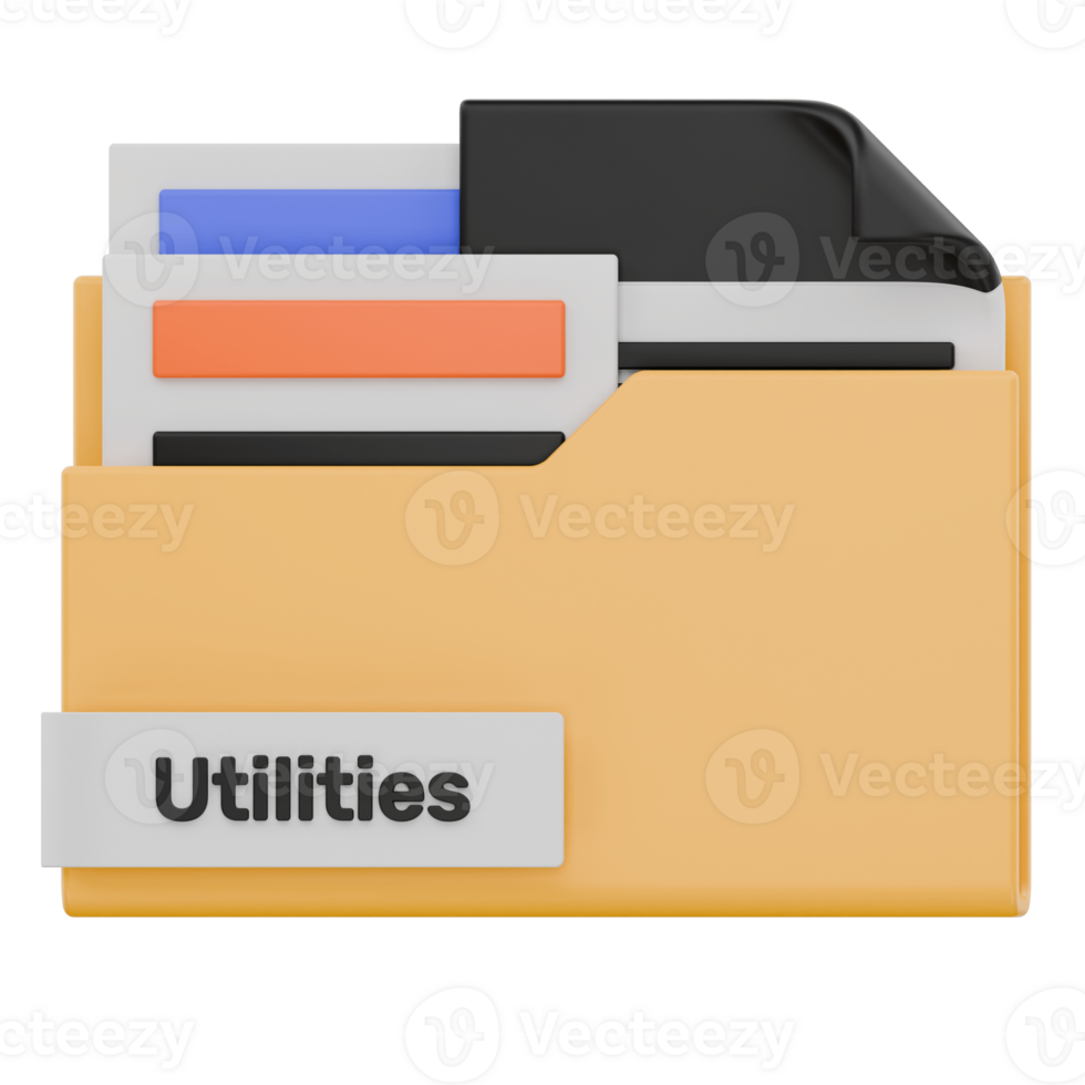 3D Utilities Folder Name Icon png