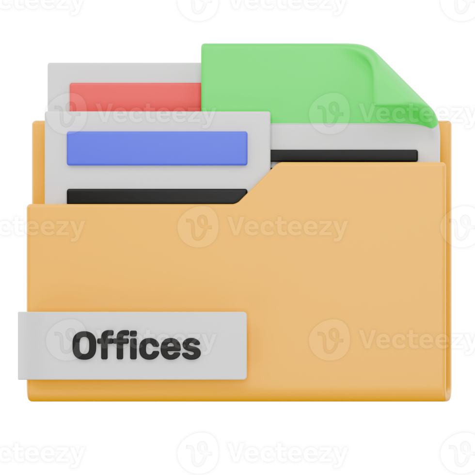 3D Offices Folder Name Icon png