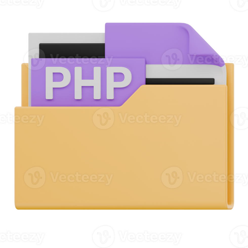 3D PHP File Folder Format Icon png