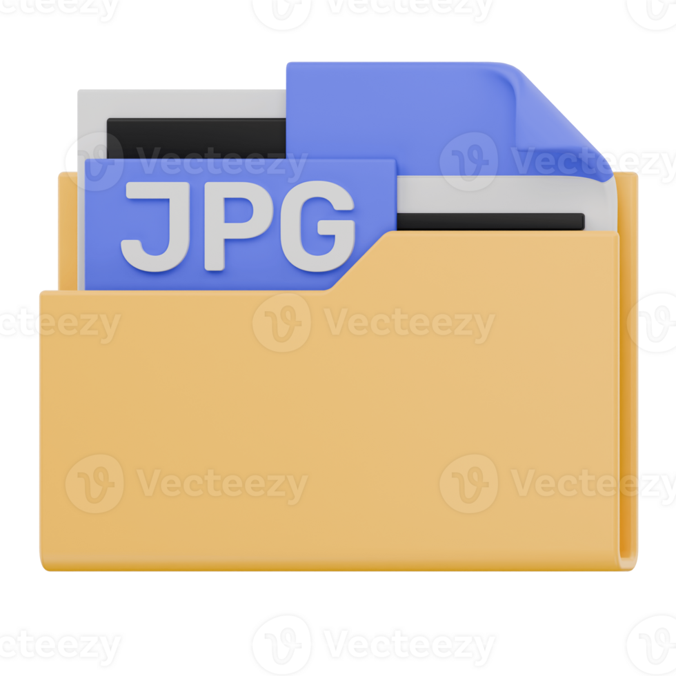 3D JPG File Folder Format Icon png