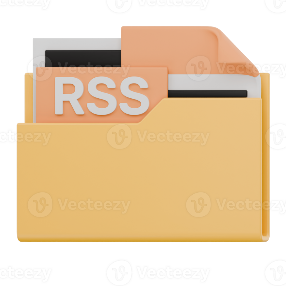 3D RSS File Folder Format Icon png