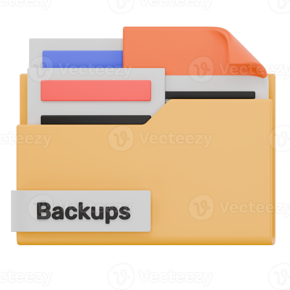 3D Backups Folder Name Icon png