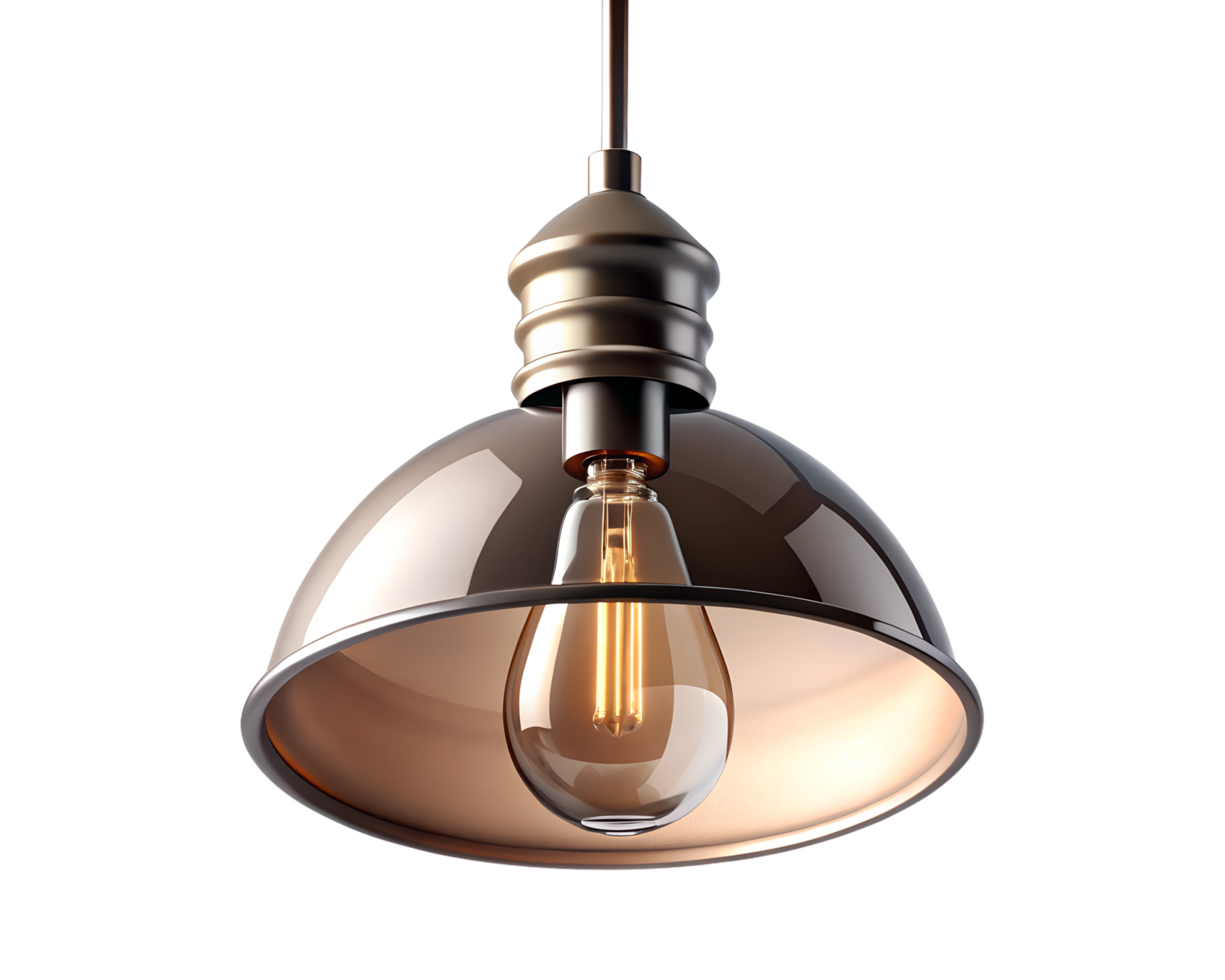 Luxury bird nest design of a metal ceiling lighting lamp png