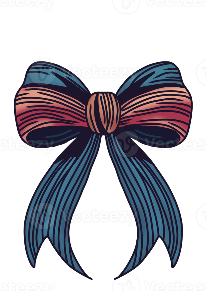 Decorative bow tie illustration colorful png