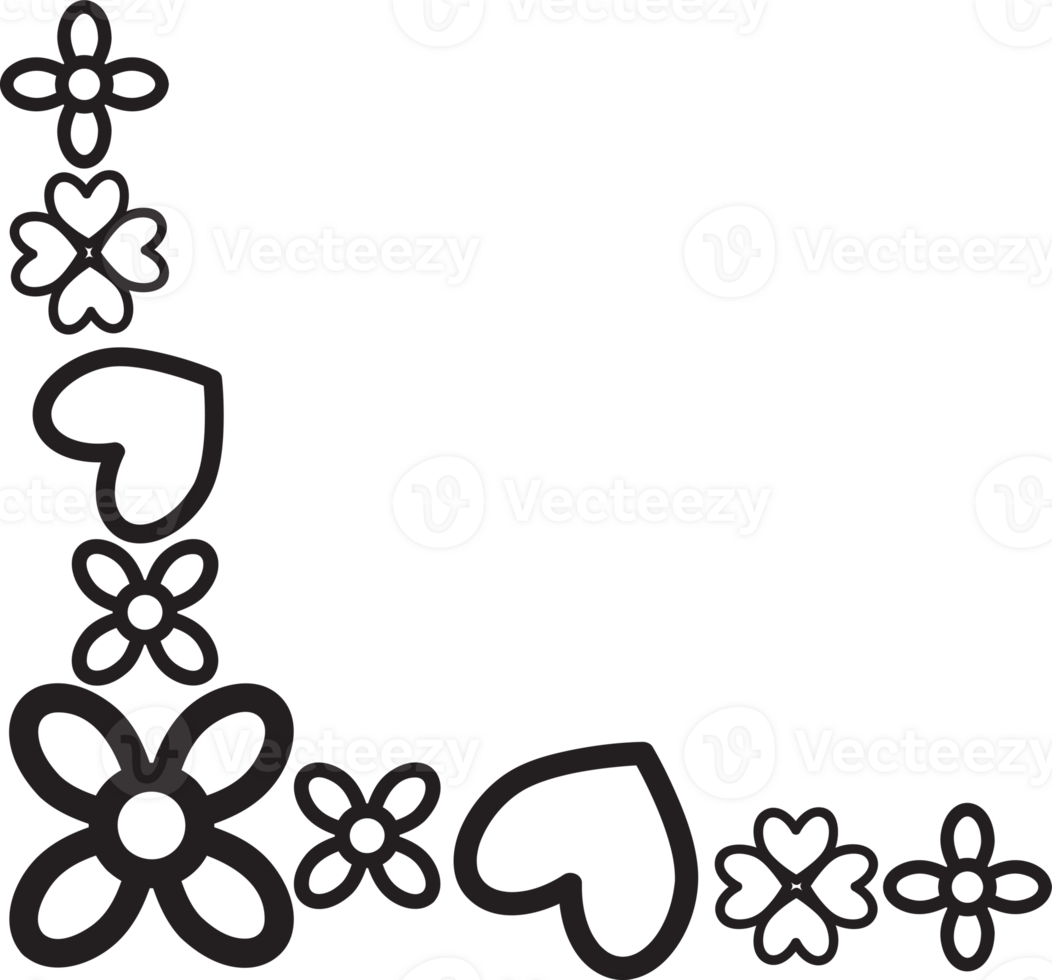 Elegant Petal Corners design png