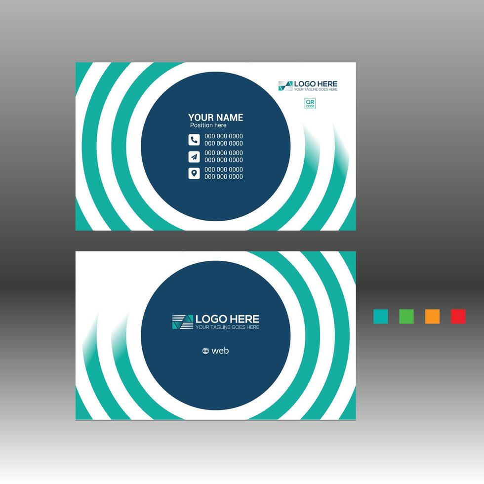 Business card template creation vector