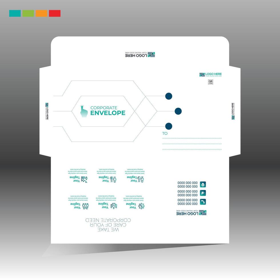 envelope design just for you vector