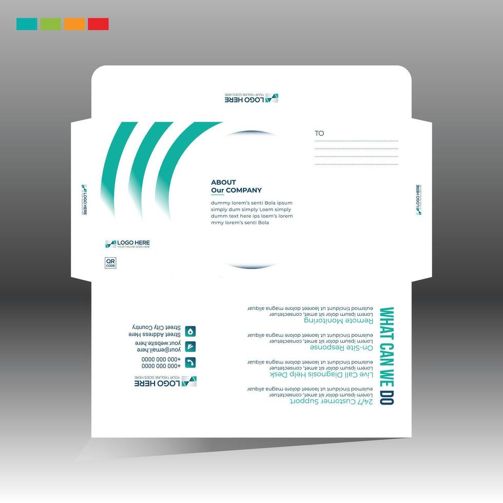 A business envelope creation vector