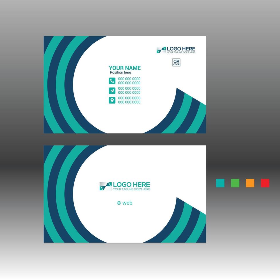 A business card template vector