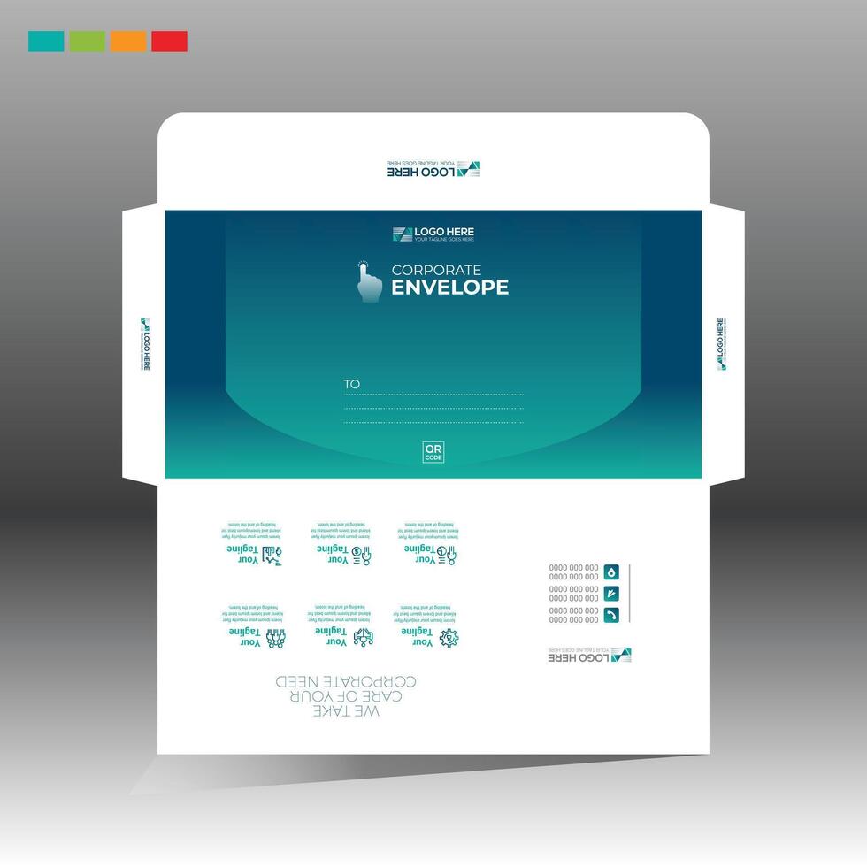 A business envelope work vector