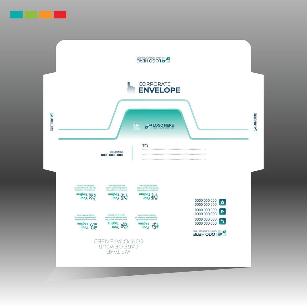 A business envelope to pint need vector