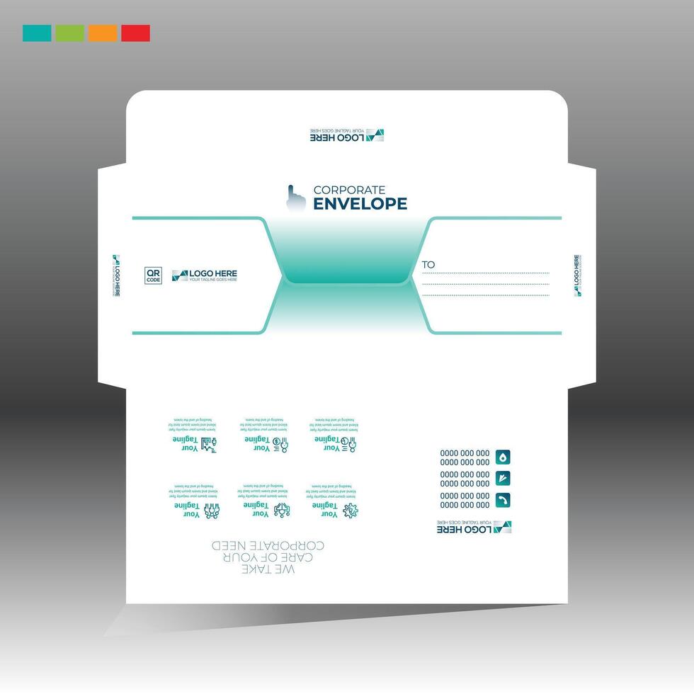 A business envelope with four version vector