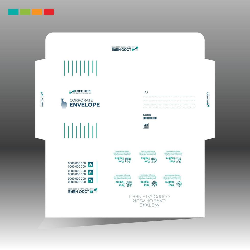 A business envelope on it vector