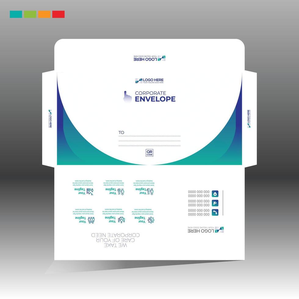 A business envelope vector