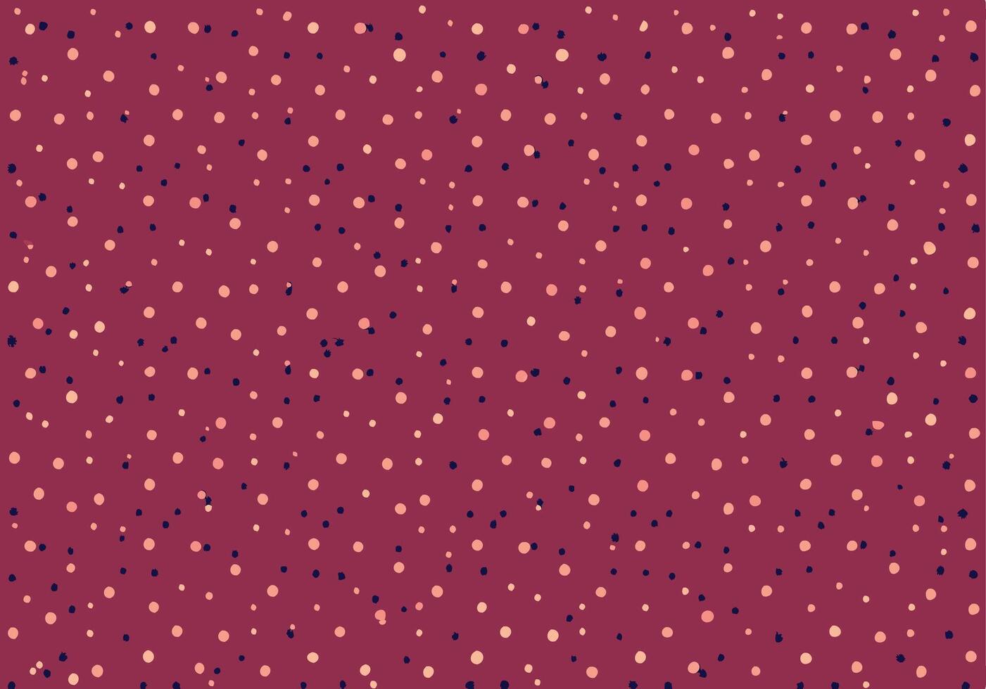 Abstract Maroon Background with Peach and Dark Blue Dots vector