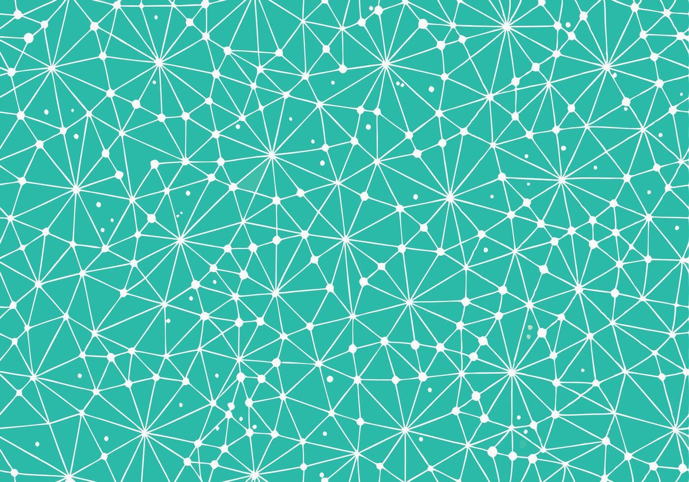 Abstract Teal Geometric Network Connected Nodes, Triangles, Lines vector