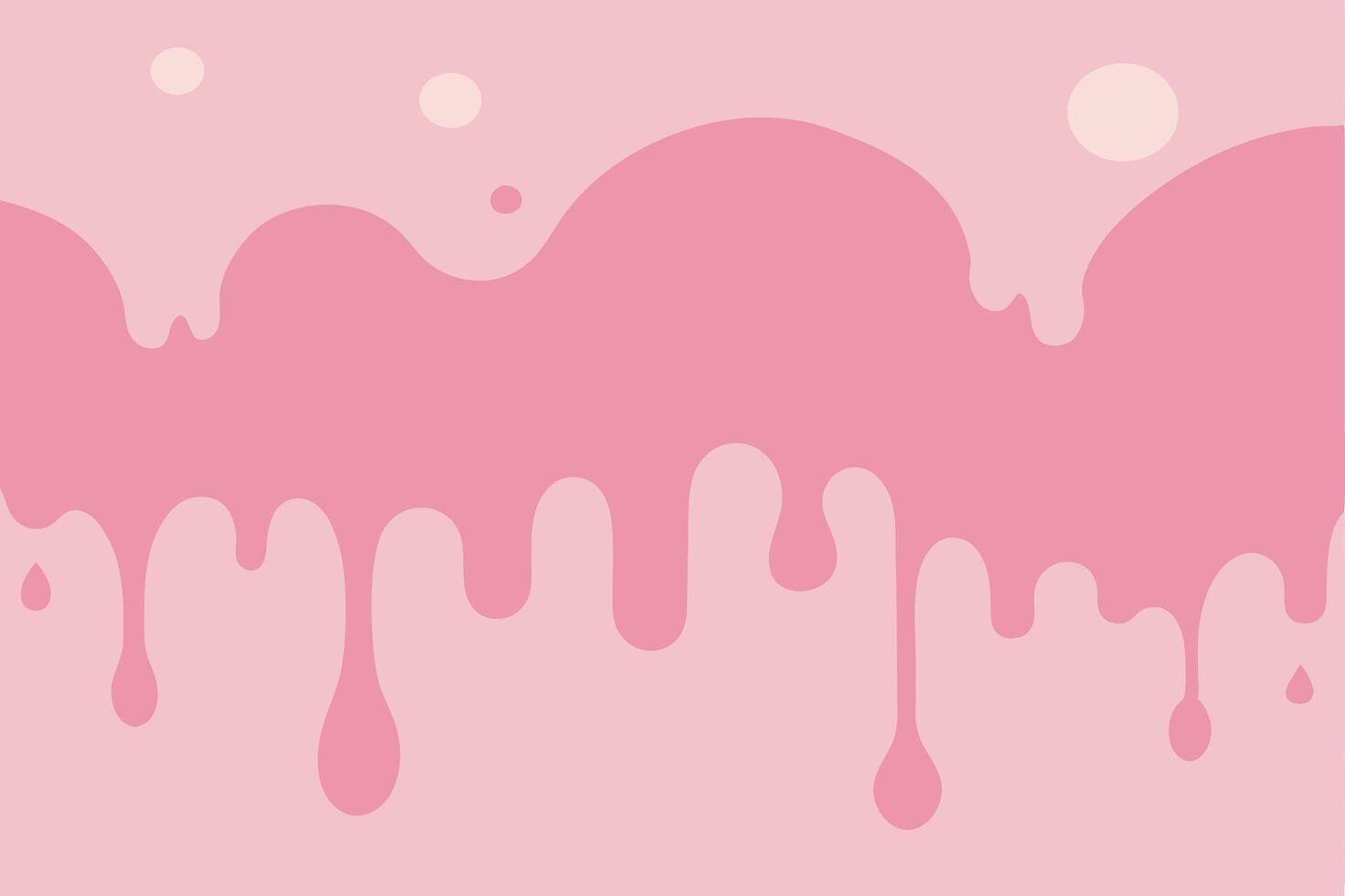 Abstract Pink Dripping Paint, Melted Ice Cream, Fluid Design vector