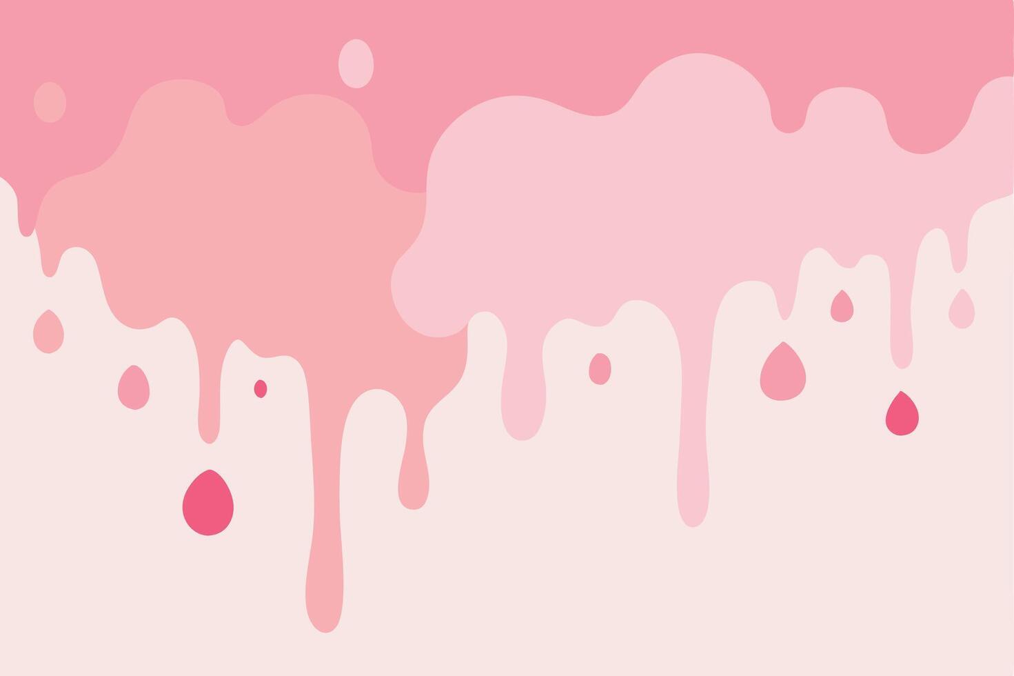 Abstract Pink Dripping Paint, Fluid Background, Pastel Design vector