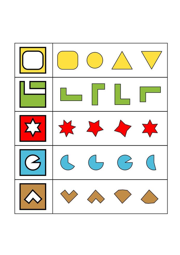 kids worksheet choose the right picture to complete the other picture. fun activities for kids. educational learning sheets vector