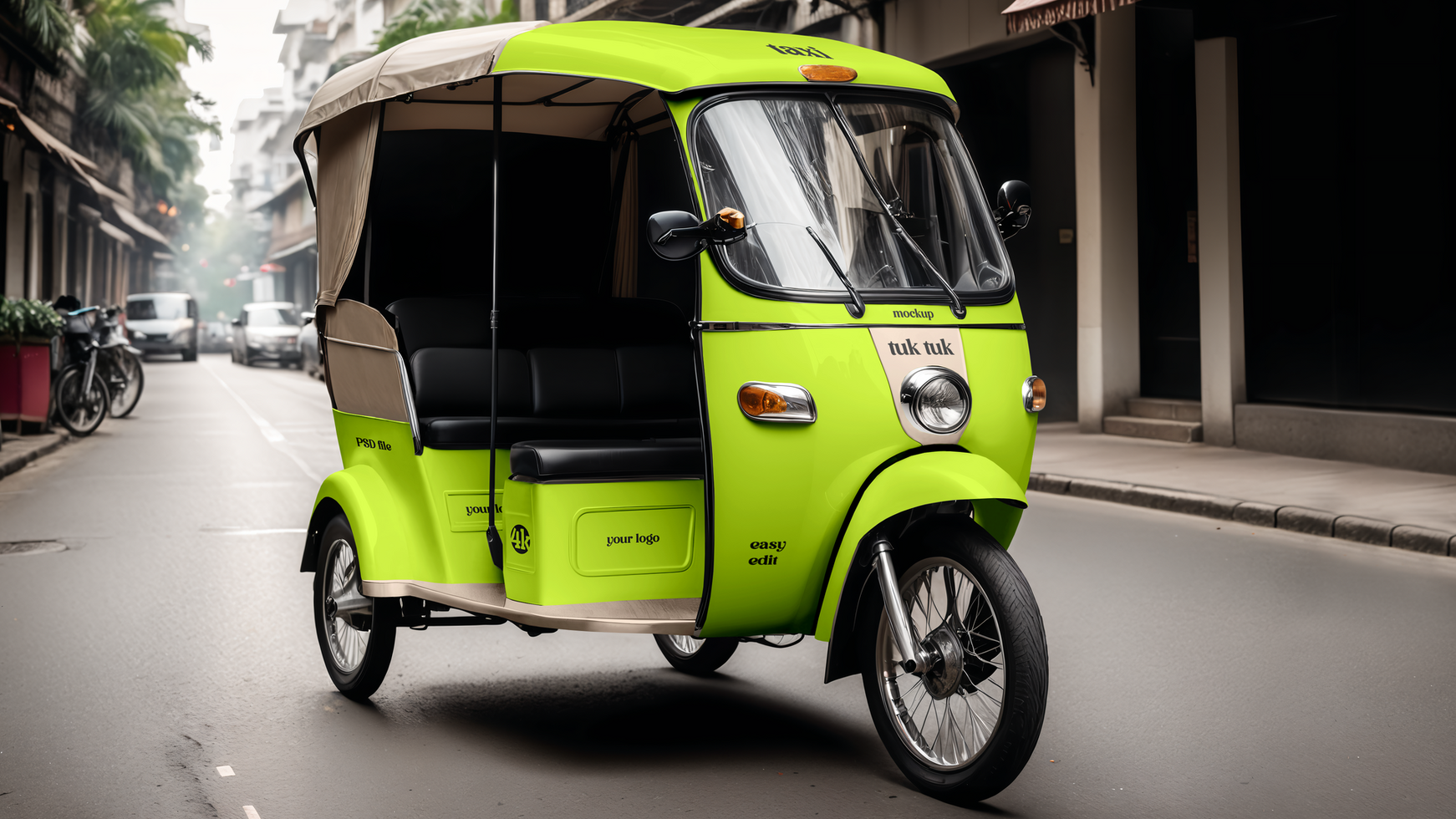Tuk Tuk Mockup psd