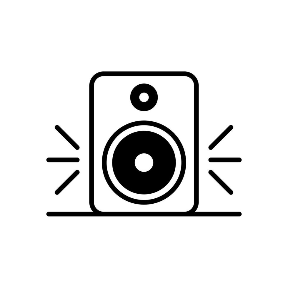 Loud portable speaker icon isolated on white background vector