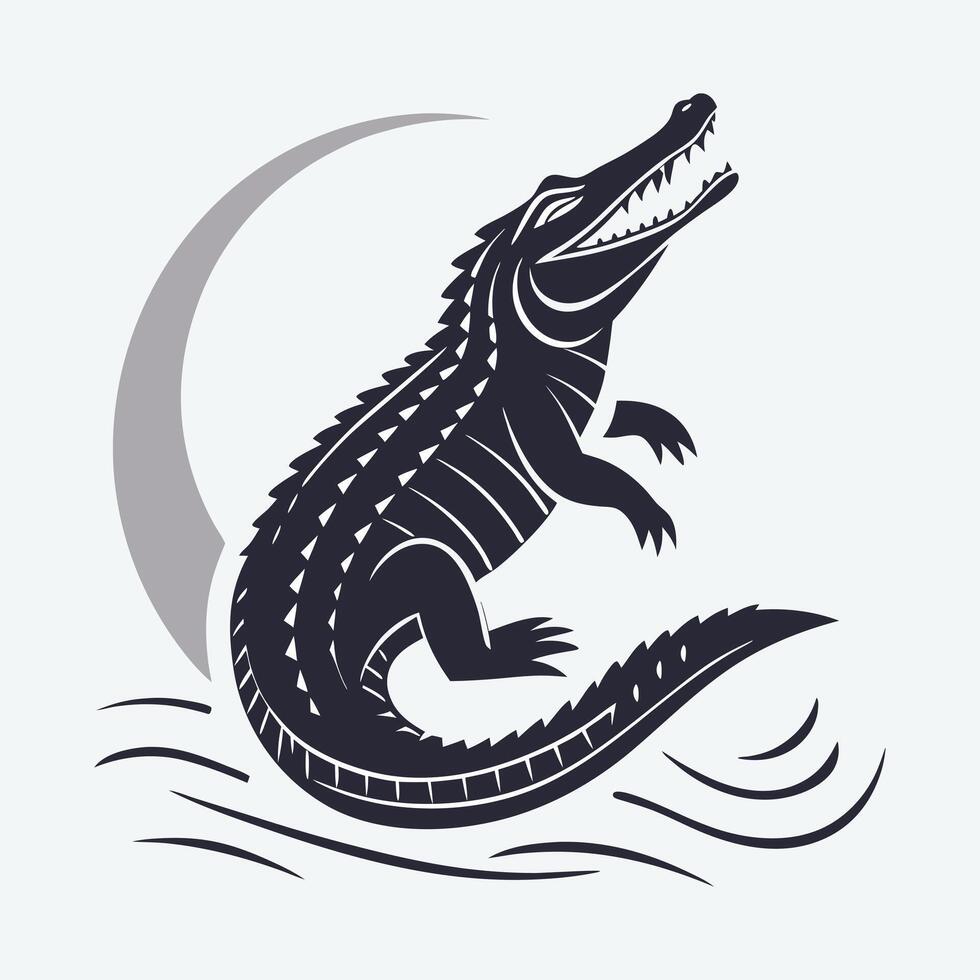 Illustration of a Majestic Alligator vector