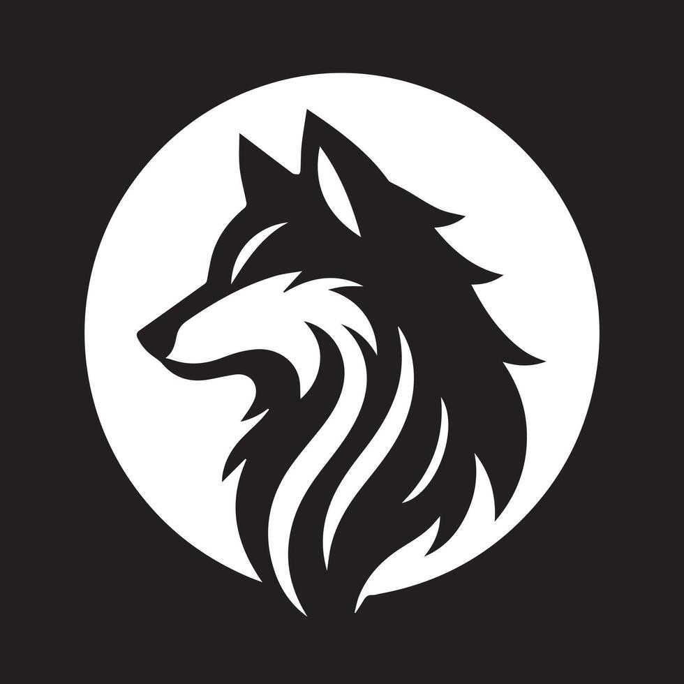 Powerful Wolf Logo in a Circular Design vector